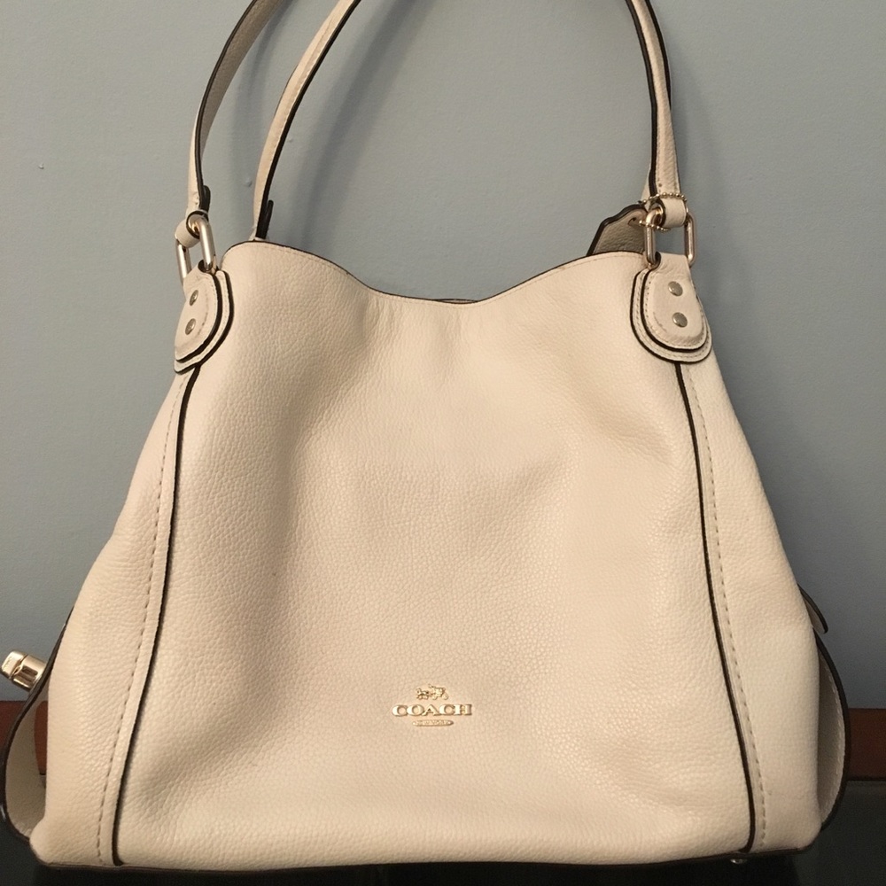 Coach white shoulder bag